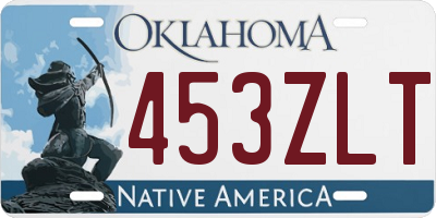 OK license plate 453ZLT