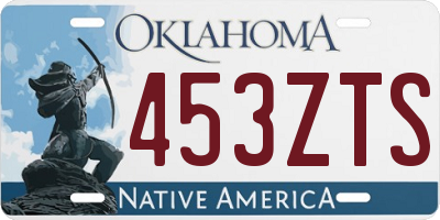 OK license plate 453ZTS