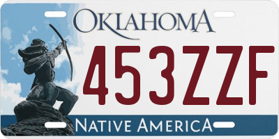 OK license plate 453ZZF