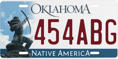 OK license plate 454ABG
