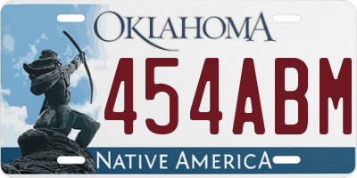 OK license plate 454ABM