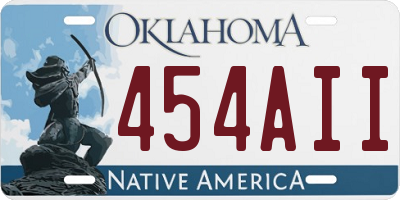 OK license plate 454AII