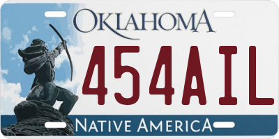 OK license plate 454AIL