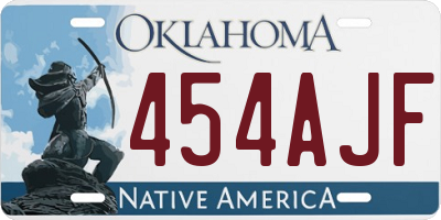 OK license plate 454AJF