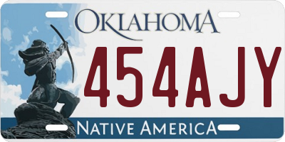 OK license plate 454AJY
