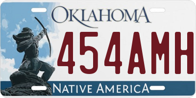 OK license plate 454AMH