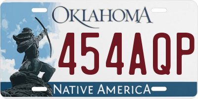 OK license plate 454AQP