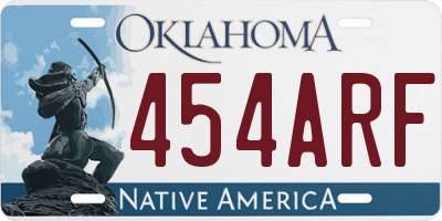 OK license plate 454ARF