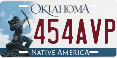 OK license plate 454AVP