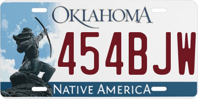 OK license plate 454BJW