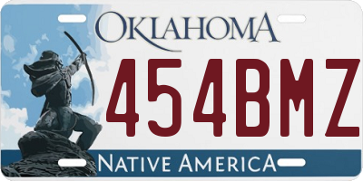 OK license plate 454BMZ