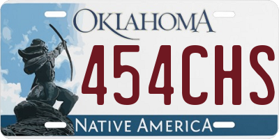 OK license plate 454CHS