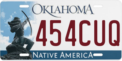 OK license plate 454CUQ
