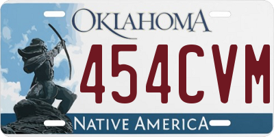 OK license plate 454CVM