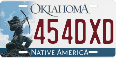 OK license plate 454DXD