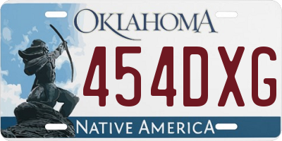 OK license plate 454DXG