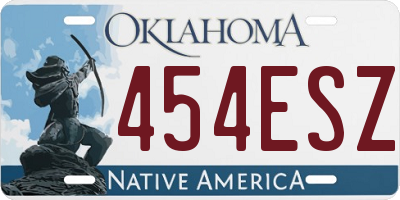 OK license plate 454ESZ