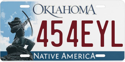 OK license plate 454EYL