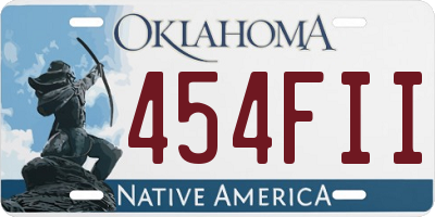 OK license plate 454FII