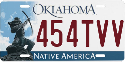 OK license plate 454TVV