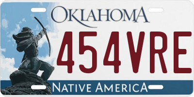 OK license plate 454VRE