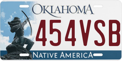 OK license plate 454VSB
