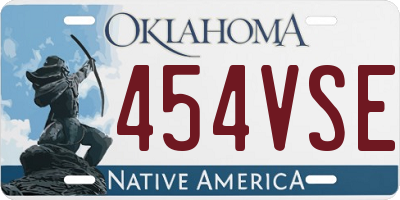 OK license plate 454VSE
