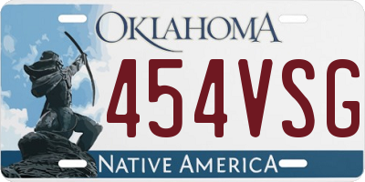 OK license plate 454VSG