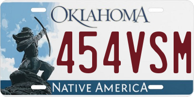 OK license plate 454VSM