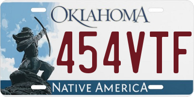 OK license plate 454VTF