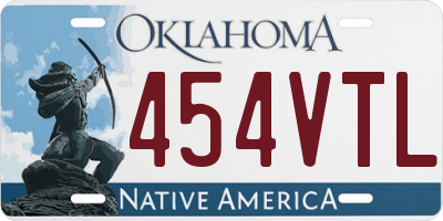 OK license plate 454VTL