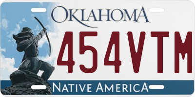 OK license plate 454VTM
