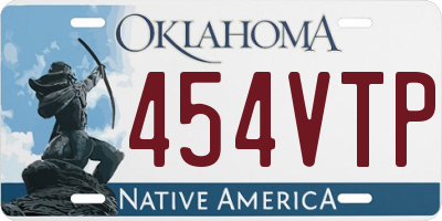 OK license plate 454VTP