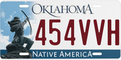 OK license plate 454VVH
