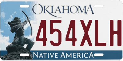 OK license plate 454XLH