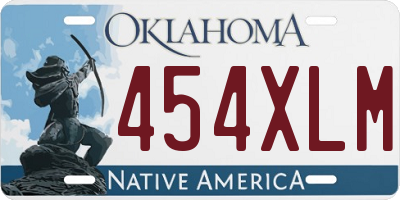 OK license plate 454XLM