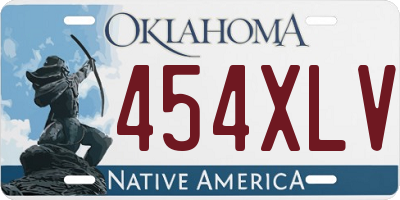 OK license plate 454XLV