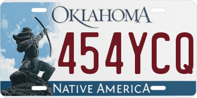 OK license plate 454YCQ