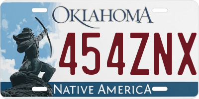 OK license plate 454ZNX