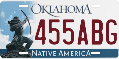 OK license plate 455ABG