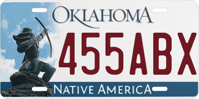 OK license plate 455ABX