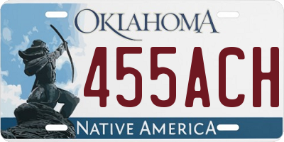 OK license plate 455ACH