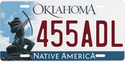 OK license plate 455ADL