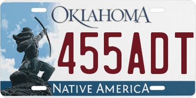 OK license plate 455ADT