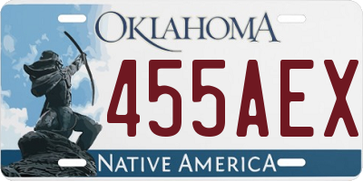 OK license plate 455AEX