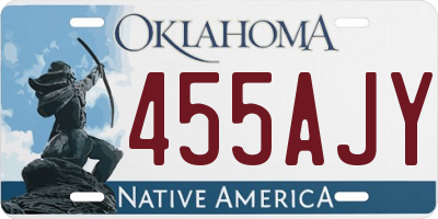 OK license plate 455AJY