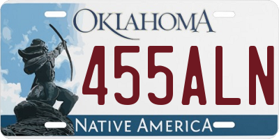 OK license plate 455ALN