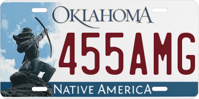 OK license plate 455AMG