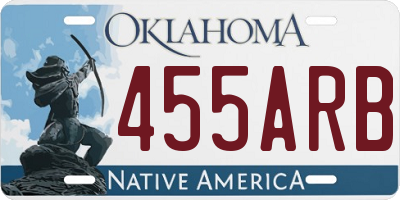 OK license plate 455ARB