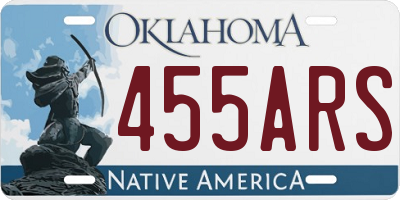 OK license plate 455ARS